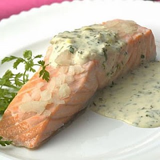 Zalm in dille roomsaus